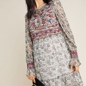 Gisella Beaded Tunic Dress by Anthropologie